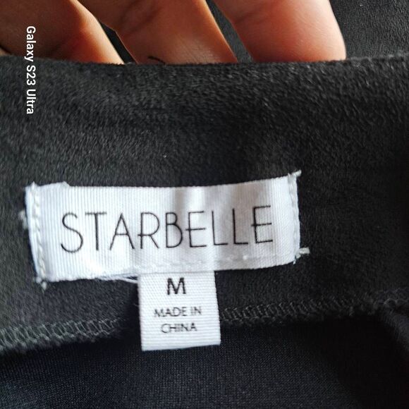 Black suede feel studded Y2k Skort Sz M by Starbelle - Picture 6 of 7